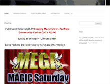 Tablet Screenshot of megamagicsaturday.com